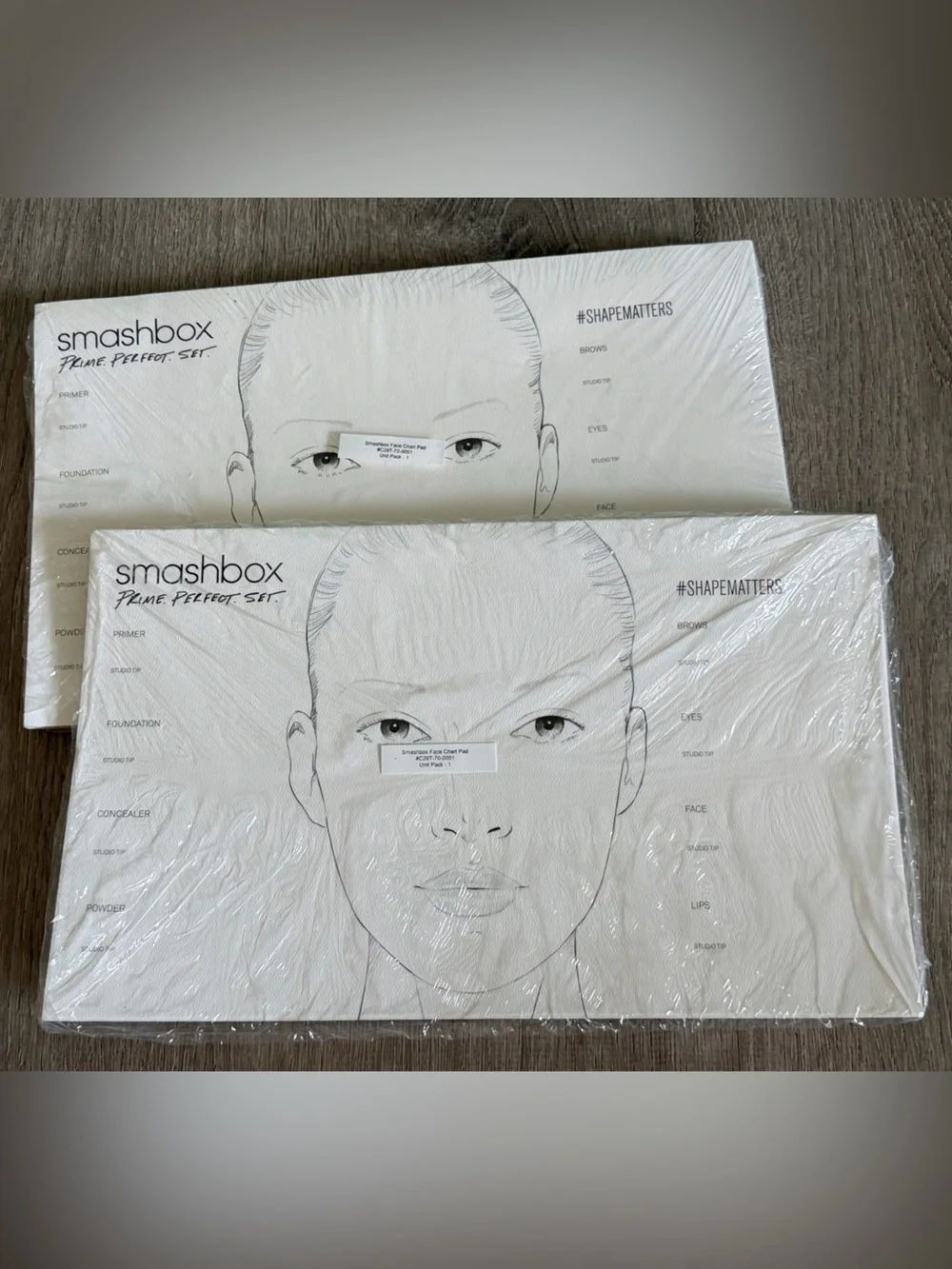 Smashbox Face Chart Practice Palette Sheets Set - White Art paper Makeup Test
